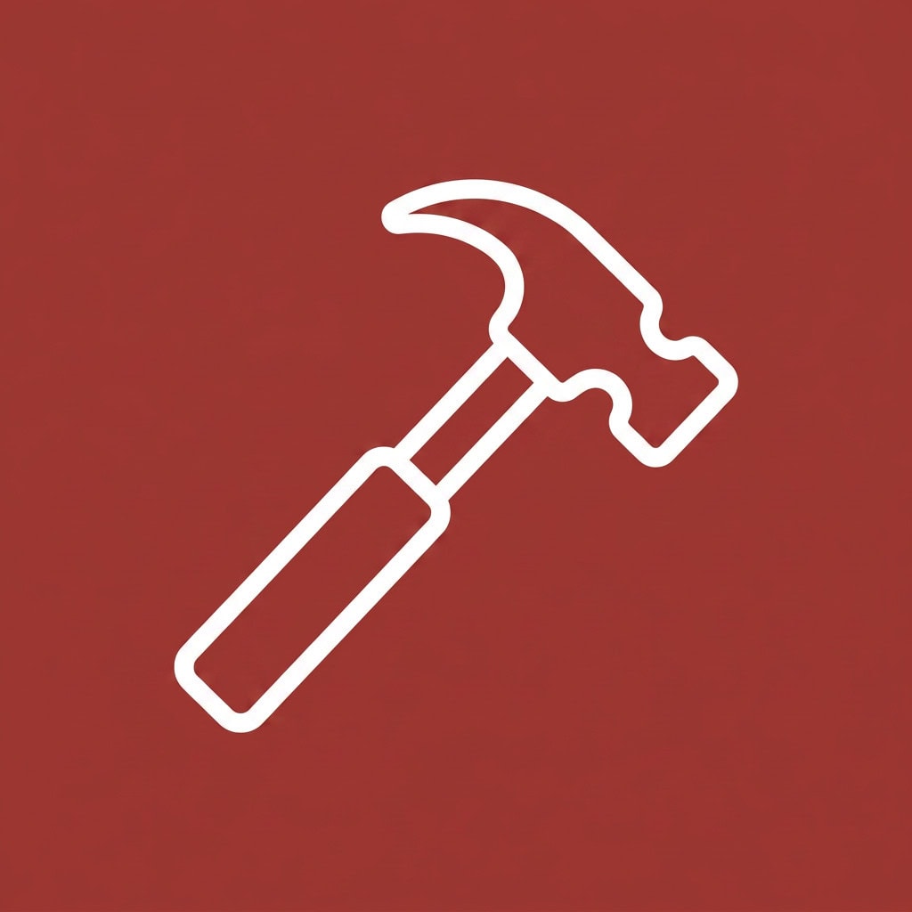 Simple hammer icon representing siding repair and installation services.