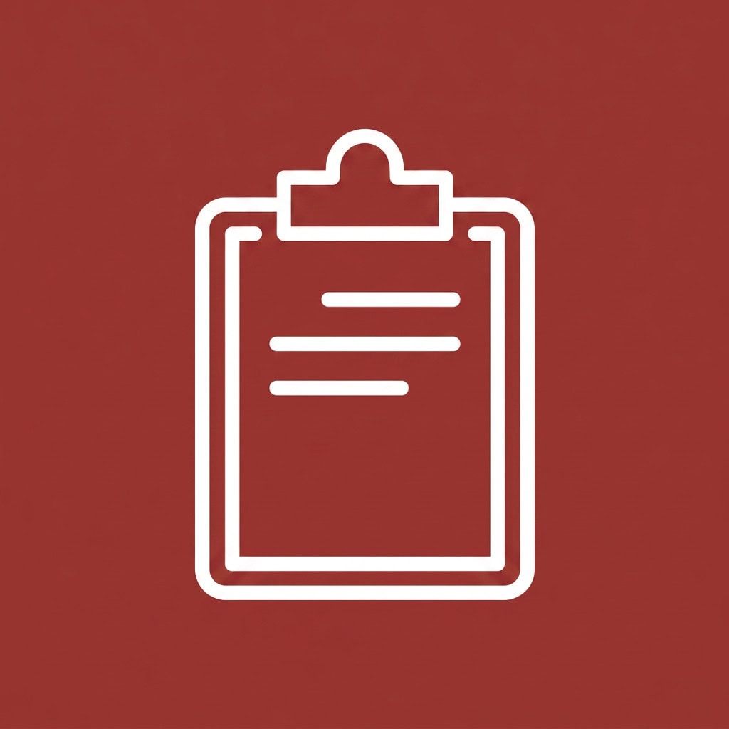 Clipboard icon representing documentation for siding project.